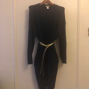 Navy Blue Cozy Sweater Duster